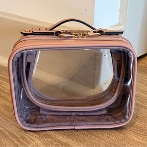 Calpak Clear Cosmetic Case Size Small Mauve Color